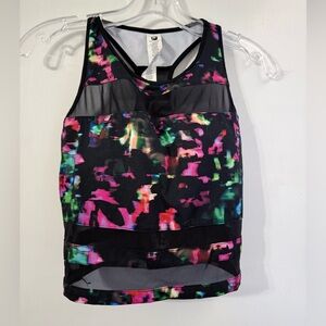 Fabletics Black and Pink Activewear Top